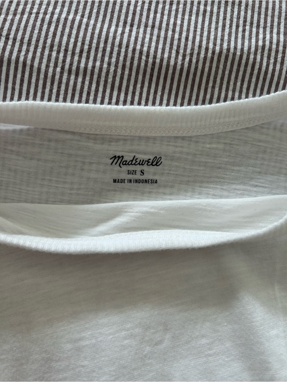 Madewell White Short Sleeve Crew Tee - Picture 3 of 3
